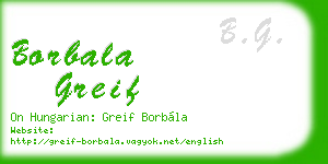 borbala greif business card